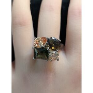 Vintage Avon Cluster Fruit Salad Statement Crystal Ring Size 9